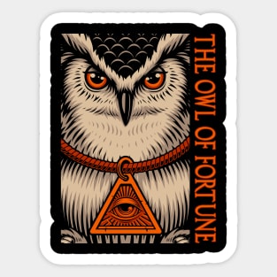 The Owl of Fortune Sticker